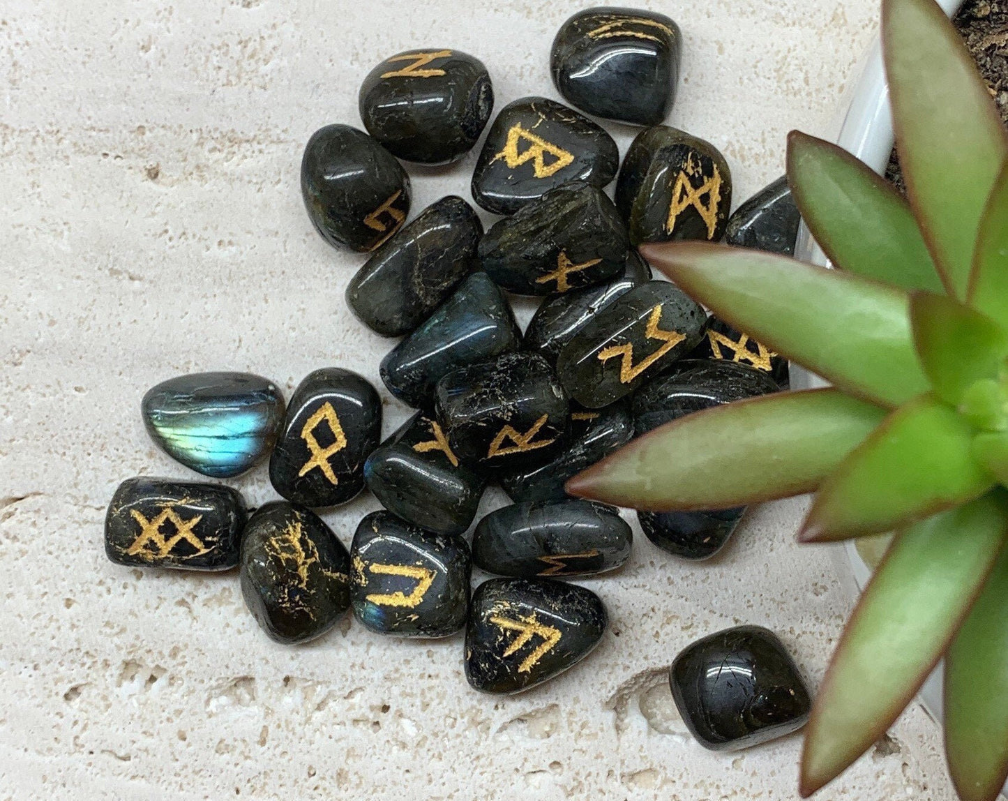 25 Piece Labradorite Rune Set  KIT-0028