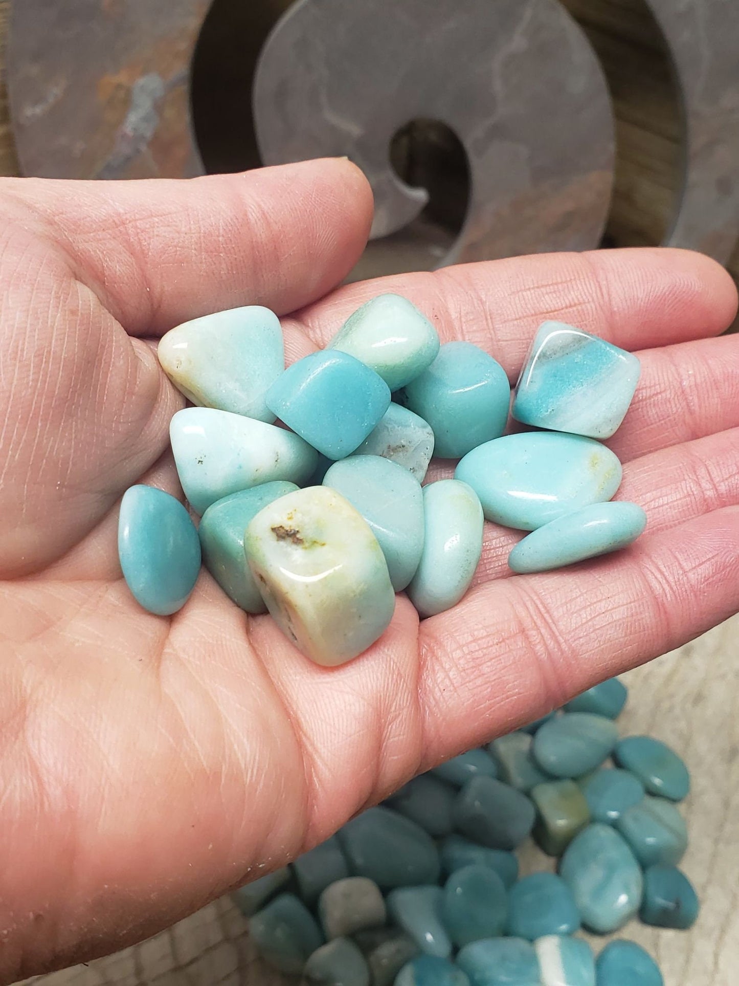 Amazonite Polished Stone (Small- Approx 1/2" - 3/4") BIN-1217