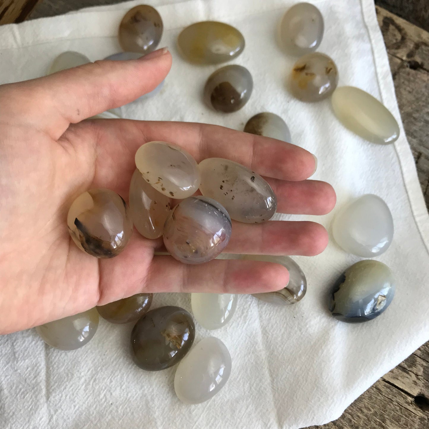 Aquatic Agate, Polished Tumbled Stone (Approx 3/4" - 1 1/4" long) BIN-1311 Polished Nurturing Stone