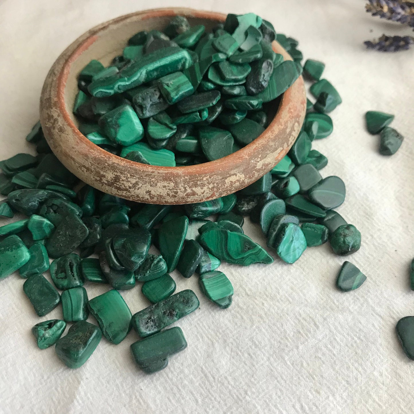 Green Malachite, Polished Tumbled Stone, Natural, Very Small (Approx 1/2" long) BIN-0262