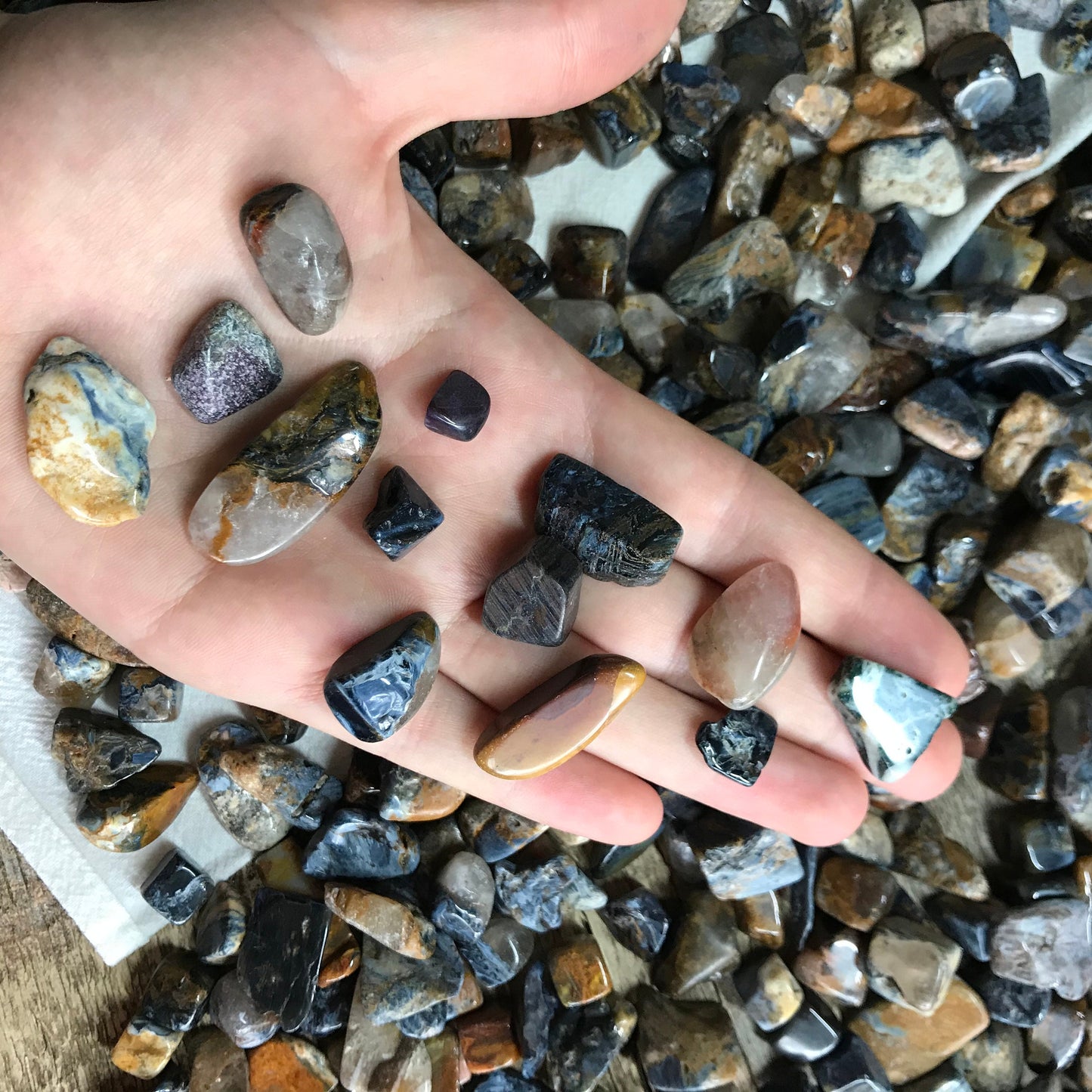 Tumbled Pietersite (Approx 3/4") Polished Stone for Crystal Grid, Wire Wrapping or Craft Supply 0600