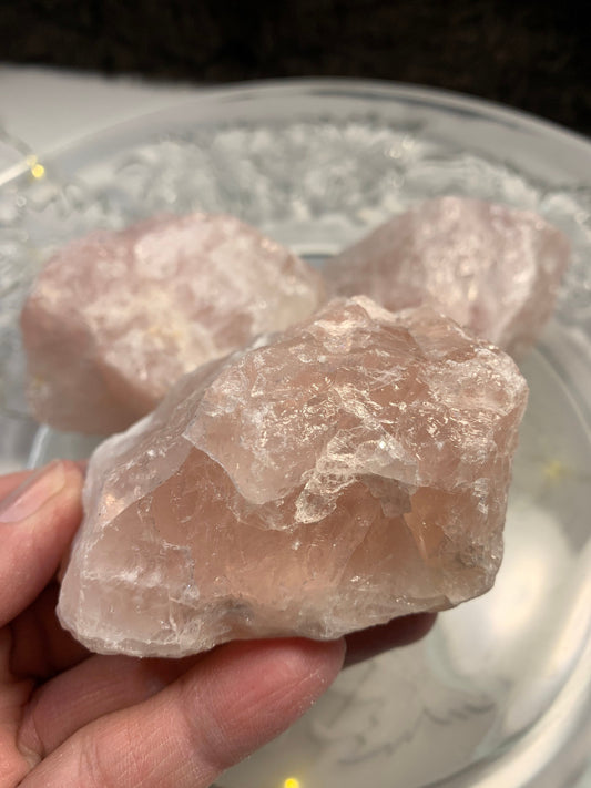 Rose Quartz Raw Stone, beautiful, large (Approx. 2" - 3" Long)  BIN-0547