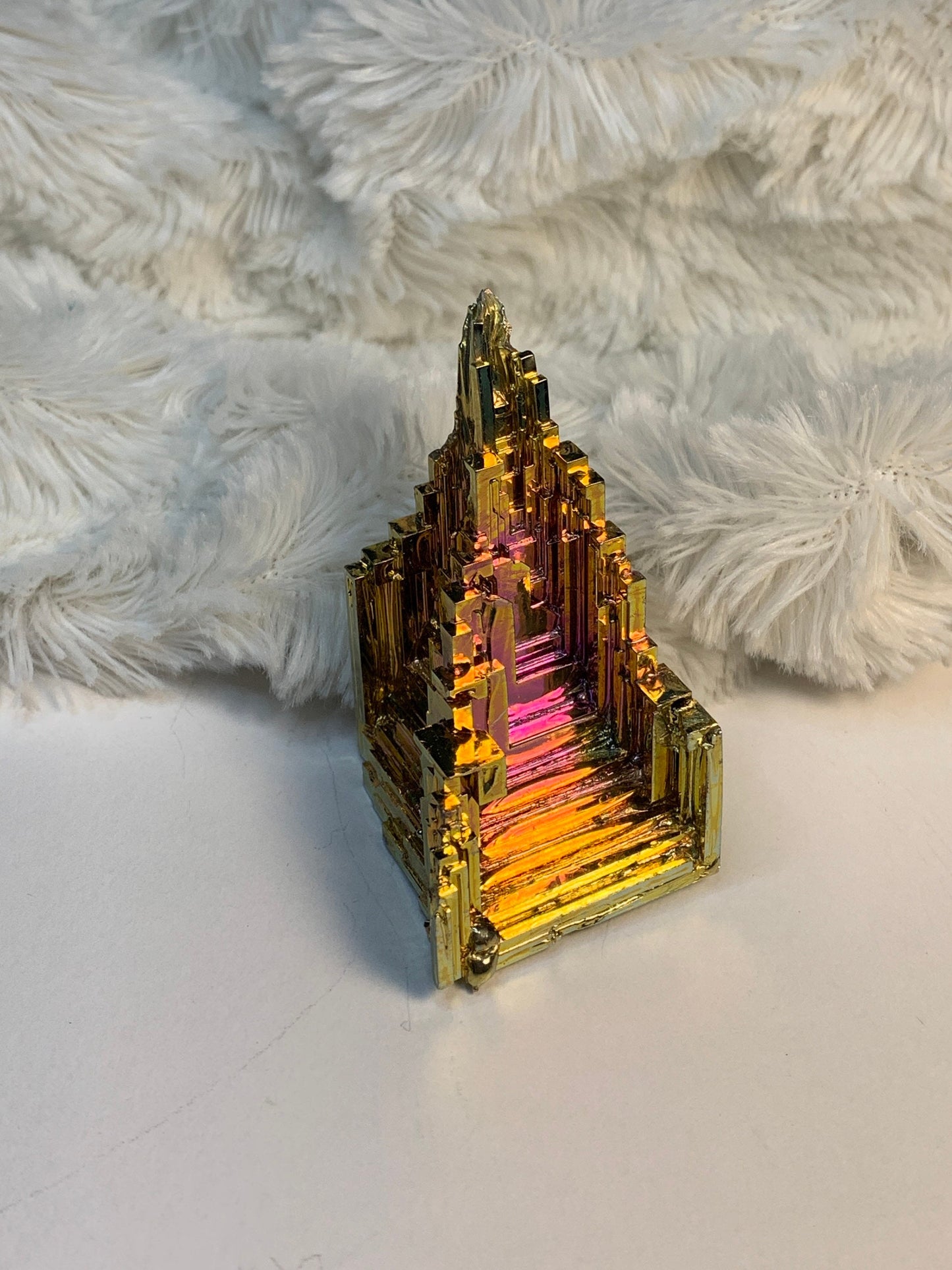 Bismuth Crystal, Beautiful Tower, Rainbow Sheen 1252