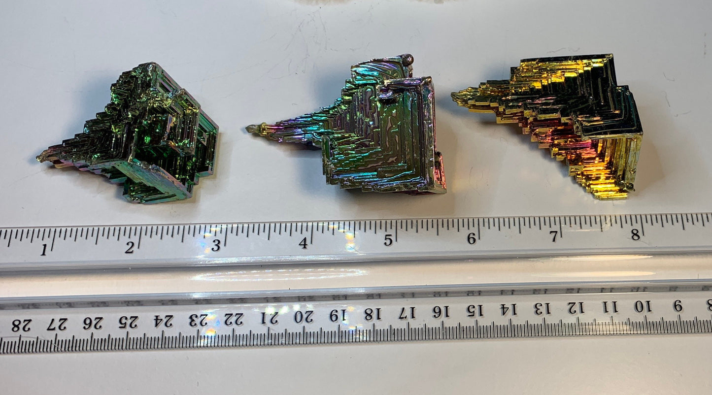 Bismuth Crystal, Beautiful Tower, Rainbow Sheen 1252