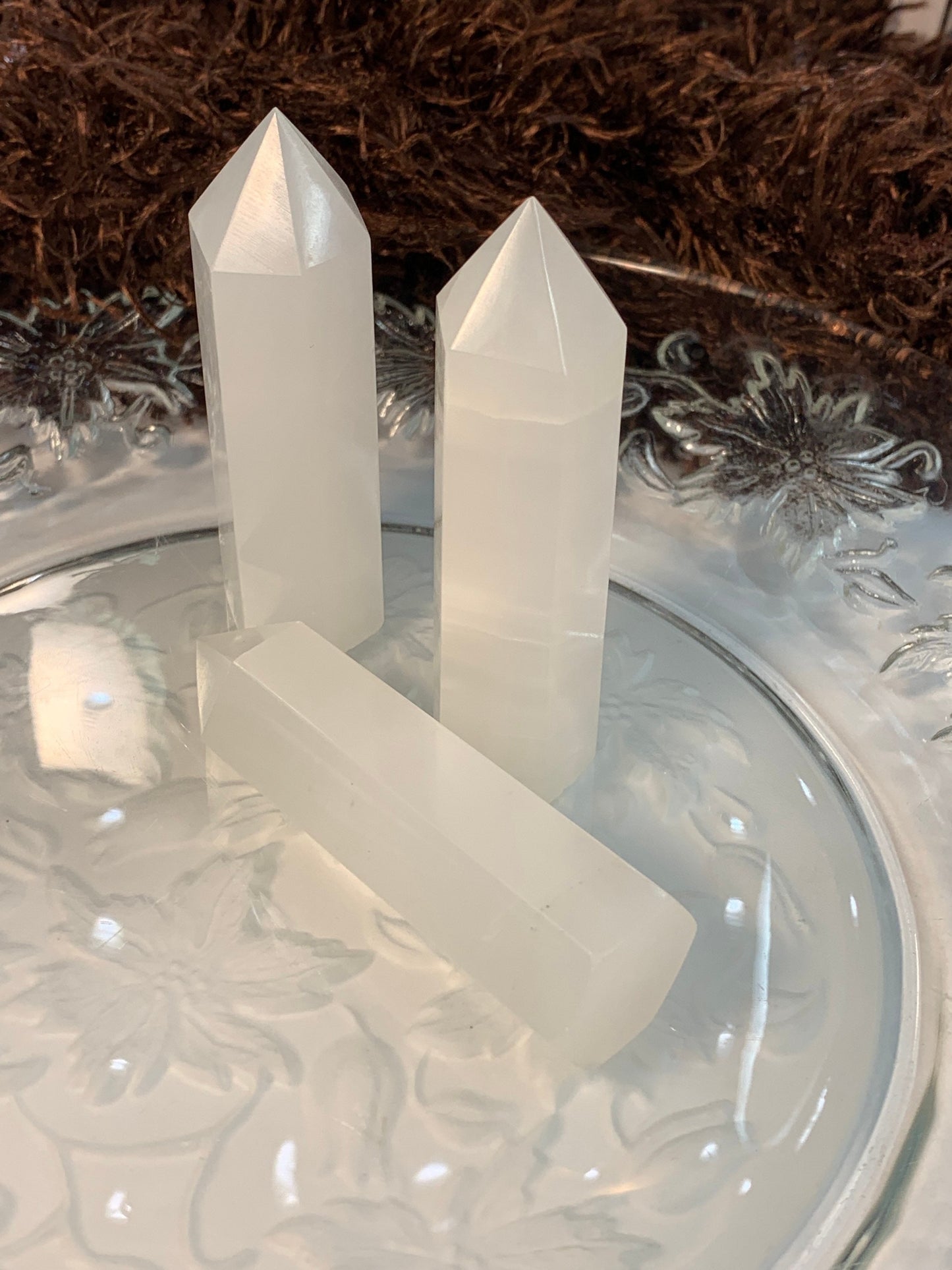 White Onyx Obelisk, beautiful, calming, peace BIN-0714