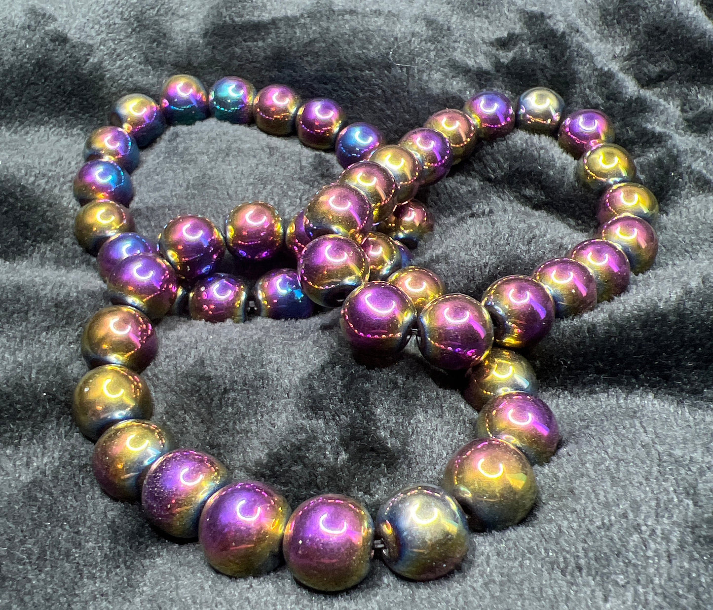 Rainbow Hematite Bracelet 12 mm BRC-0050