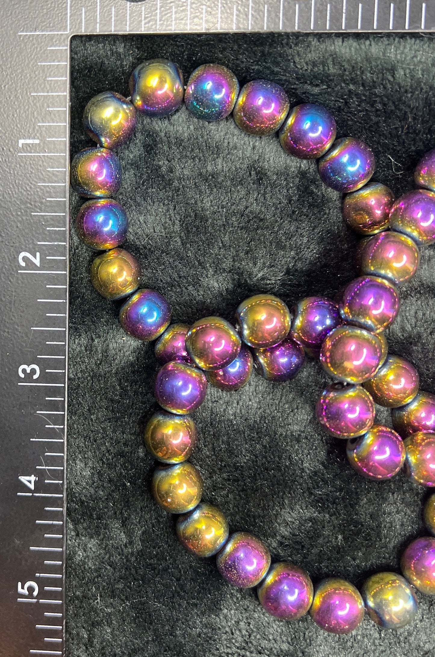 Rainbow Hematite Bracelet 12 mm BRC-0050
