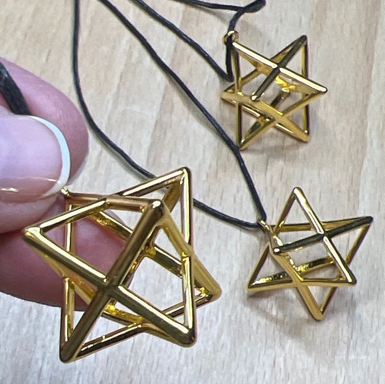 Golden Merkaba Pendant Necklace NCK-2664