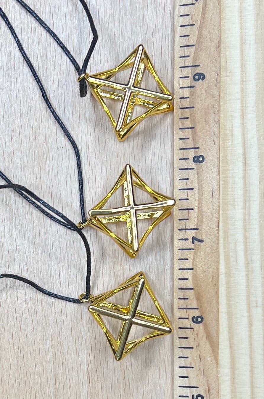 Golden Merkaba Pendant Necklace NCK-2664