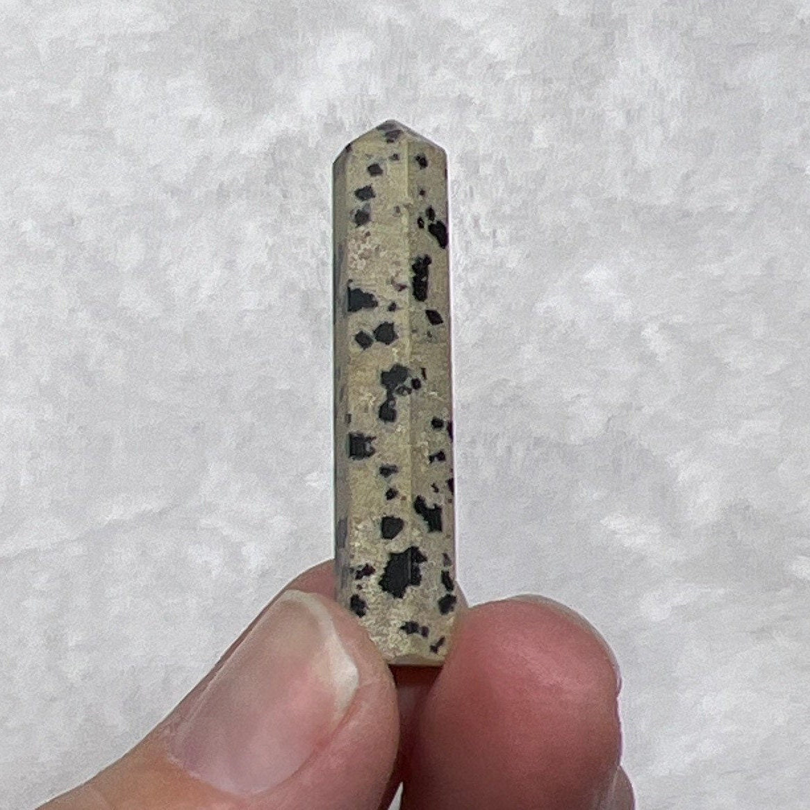 Dalmatian Jasper Obelisk 0916 (Approx. 1 5/8”)