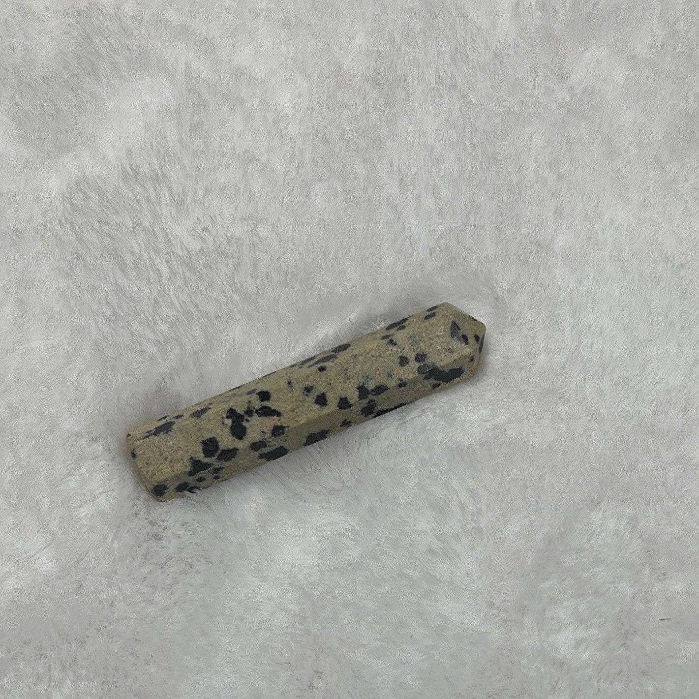 Dalmatian Jasper Obelisk 0916 (Approx. 1 5/8”)