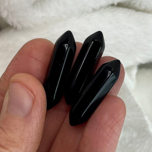 Obsidian, Double terminated, Double point, (Approx. 1 1/8”) T-0050