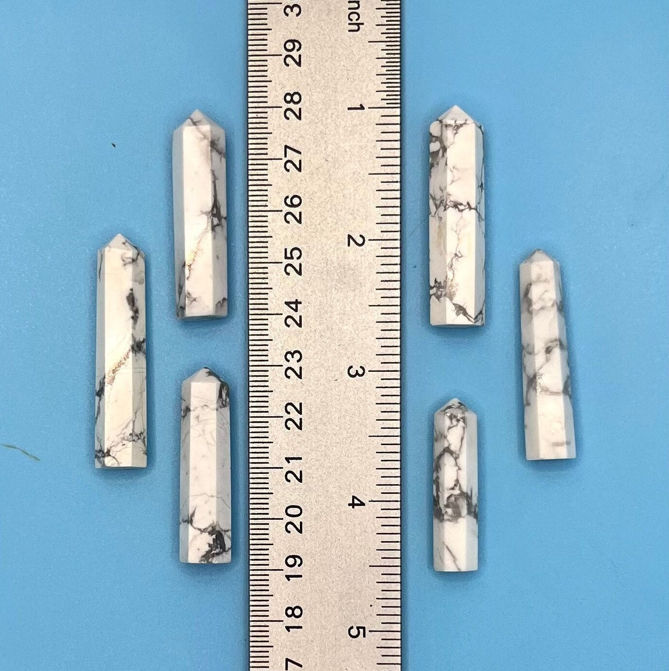 Howlite Obelisk, Small (Approx. 1 3/8” - 1 5/8”) 0869