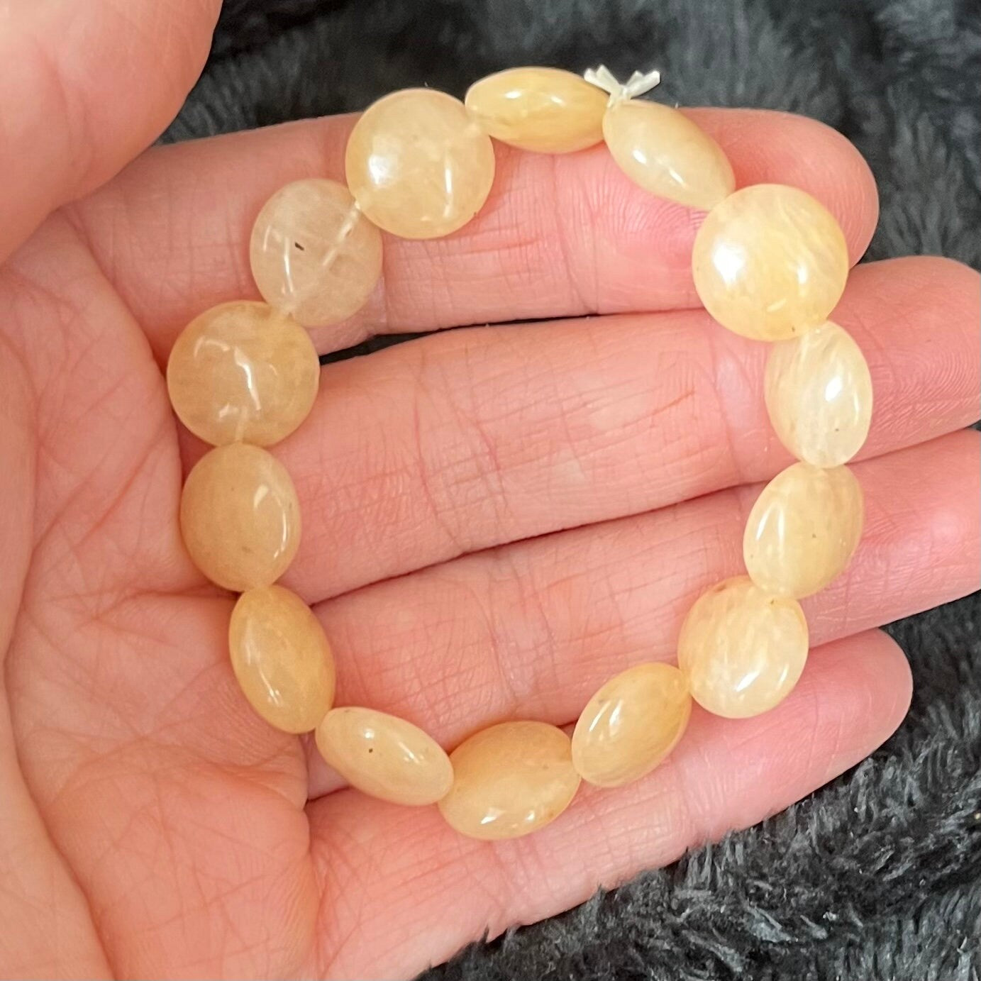 Peach Quartz Bracelet (10mm beads)   BRC-0184