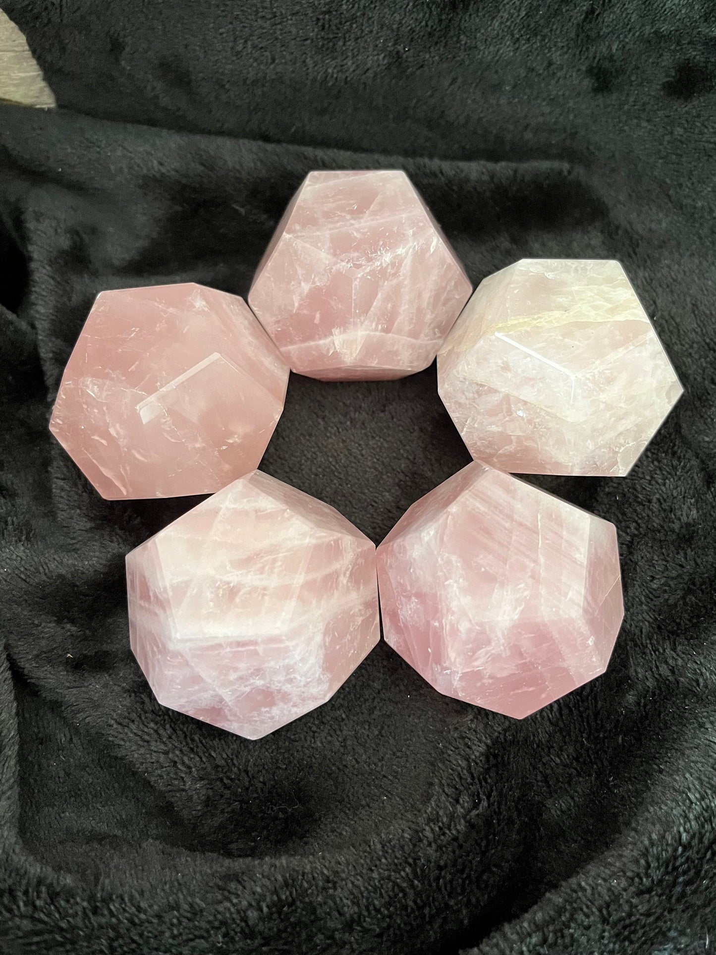 Rose Quartz Dodecahedron (Approx. 50-60mm) 1496