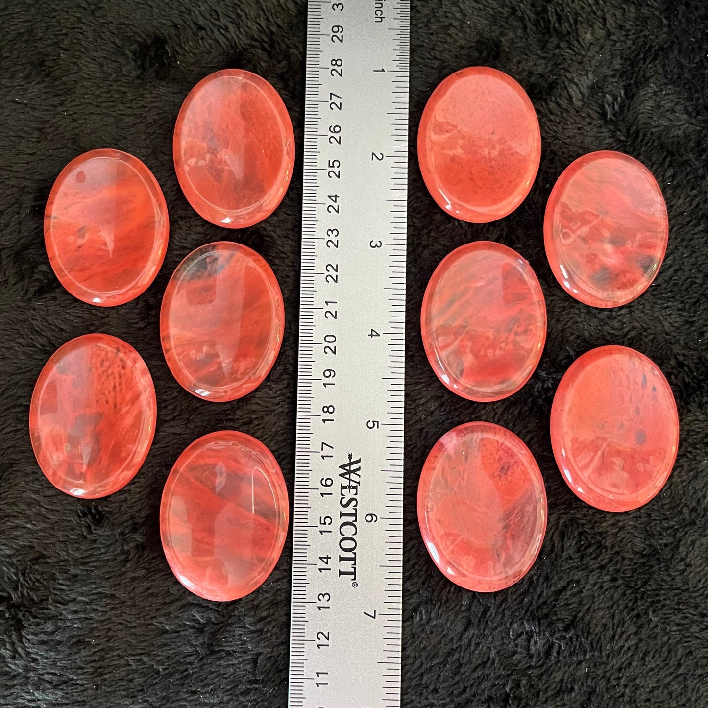 Cherry Quartz Worry Stone (Approx 1/3/8" x 1 3/4") 1397