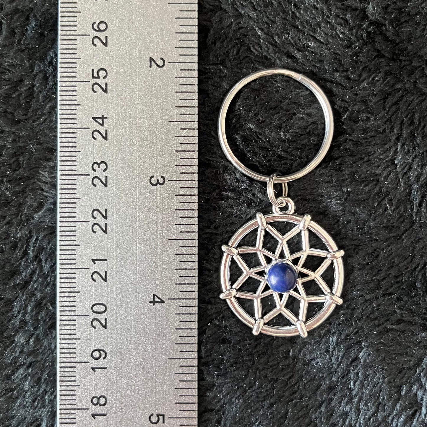 Lapis Lazuli Dream Catcher Keychain 0308