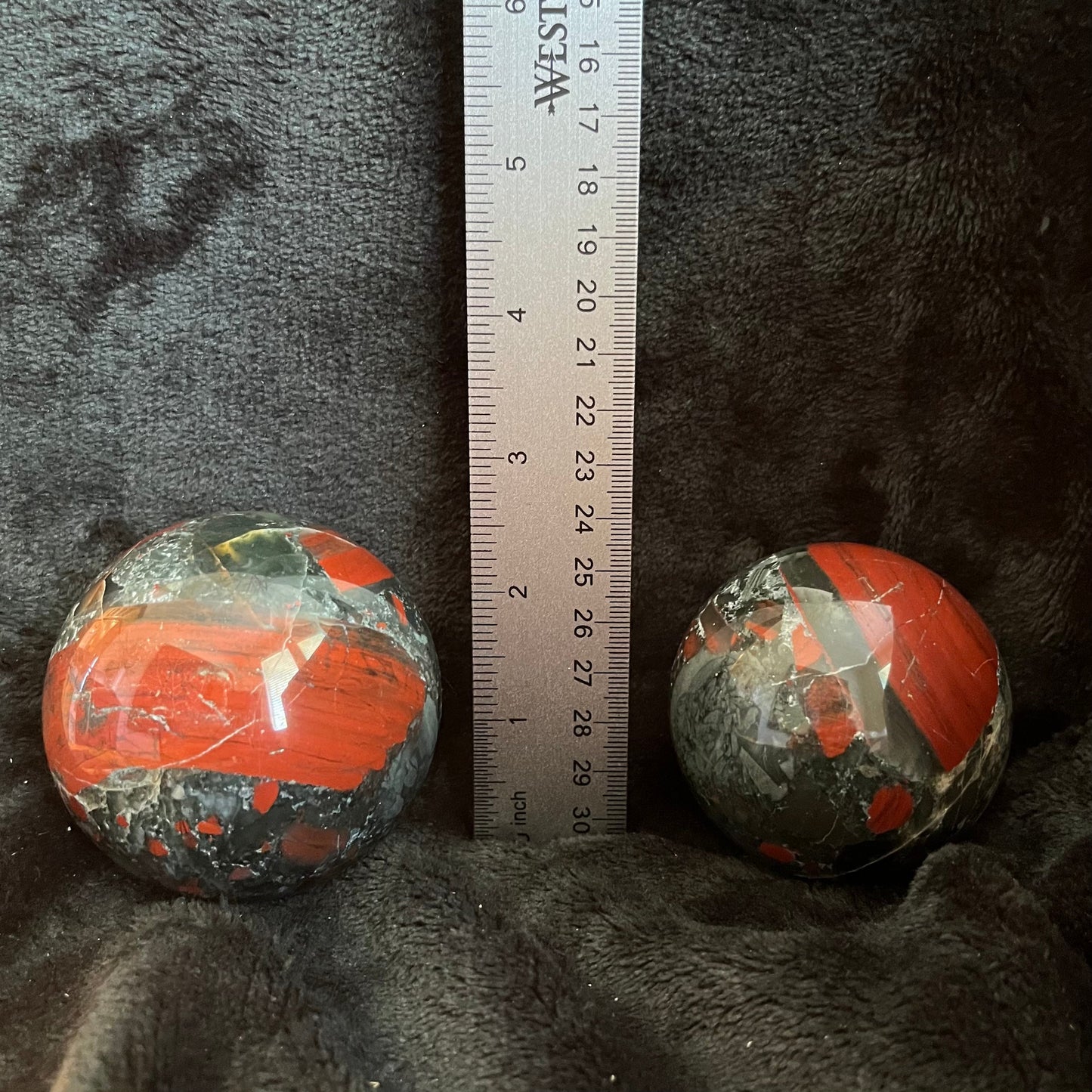 African Blood Agate Spheres, 1 Pound Lot (Approx. 50-75mm) WB-0016