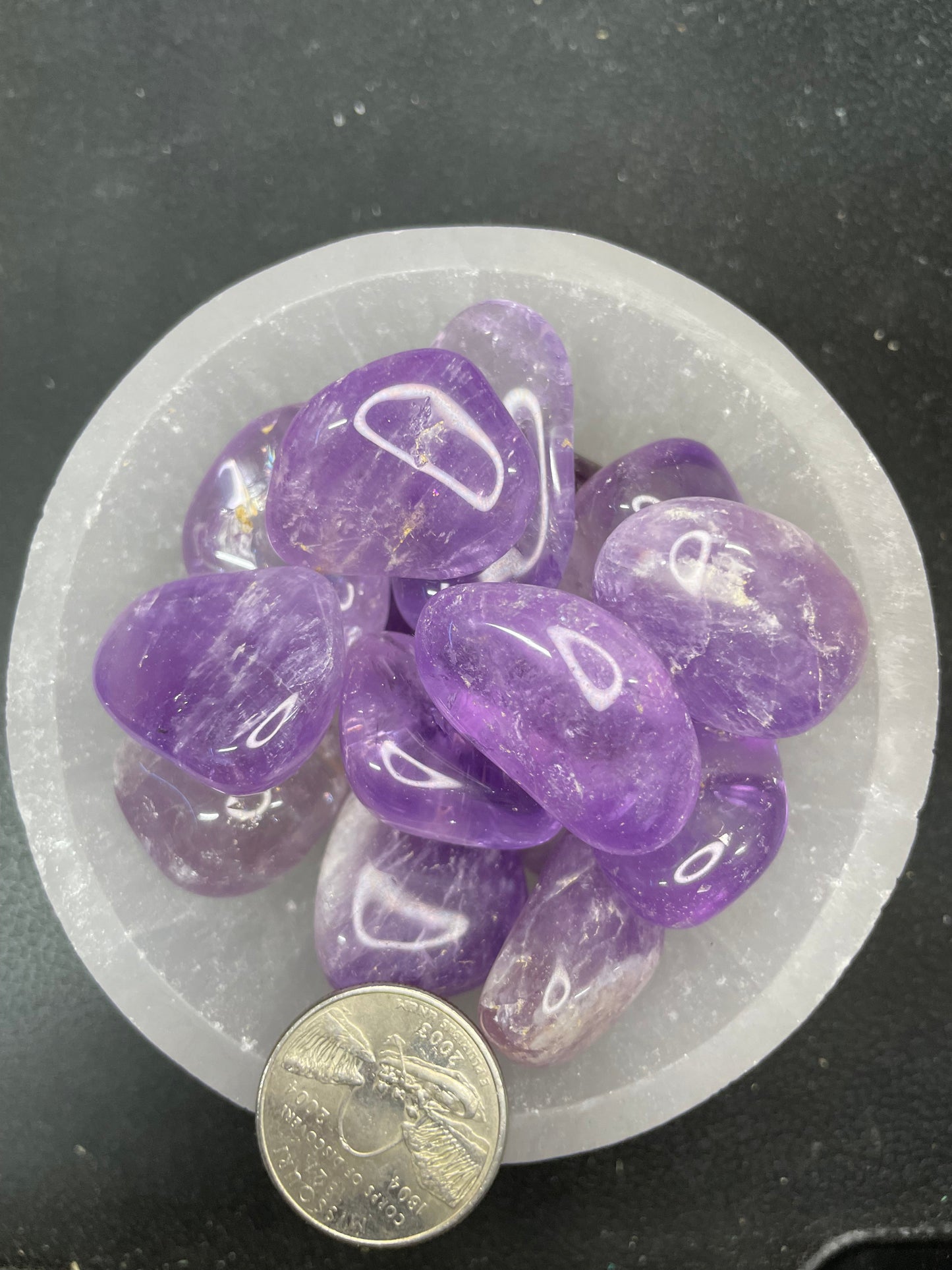 Amethyst, AA Quality #2, Tumbled Stone #1, 1 Pound Bag (Approx. 20-30 mm) WT-0006