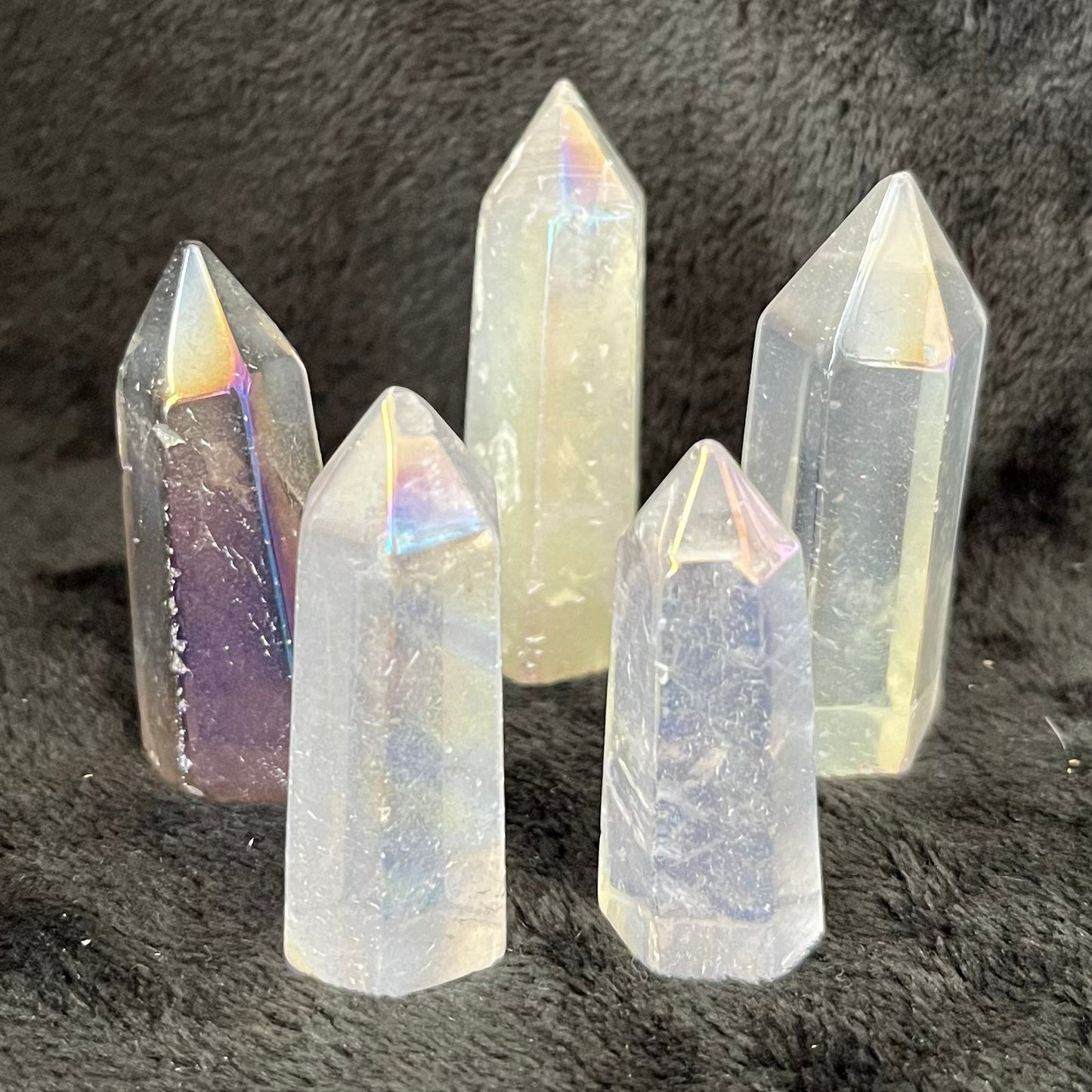 Angel Aura Quartz Obelisk, 1 pound, WO-0032