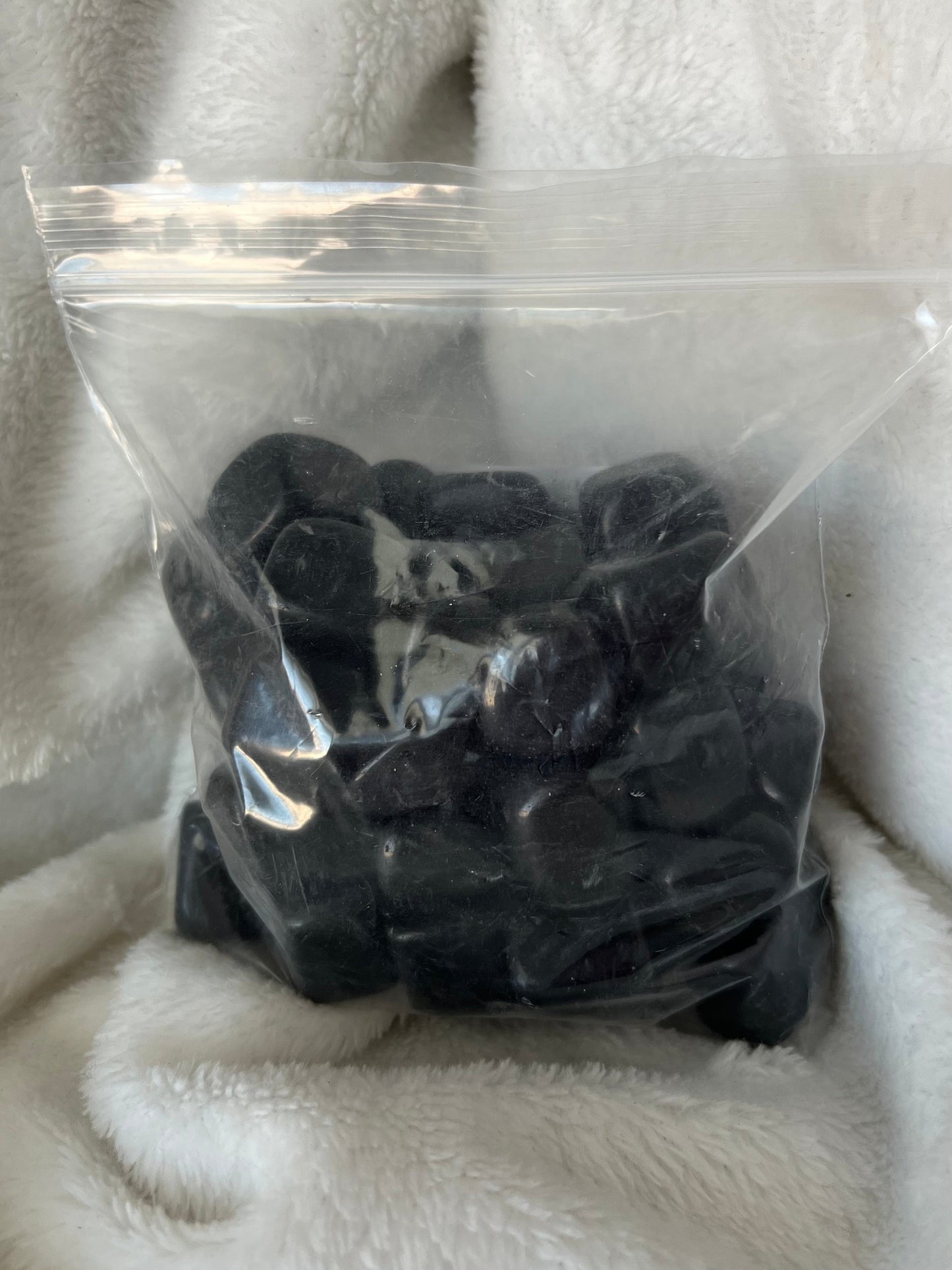 Black Obsidian Tumbled Stone, 1 Pound Bag WT-0098