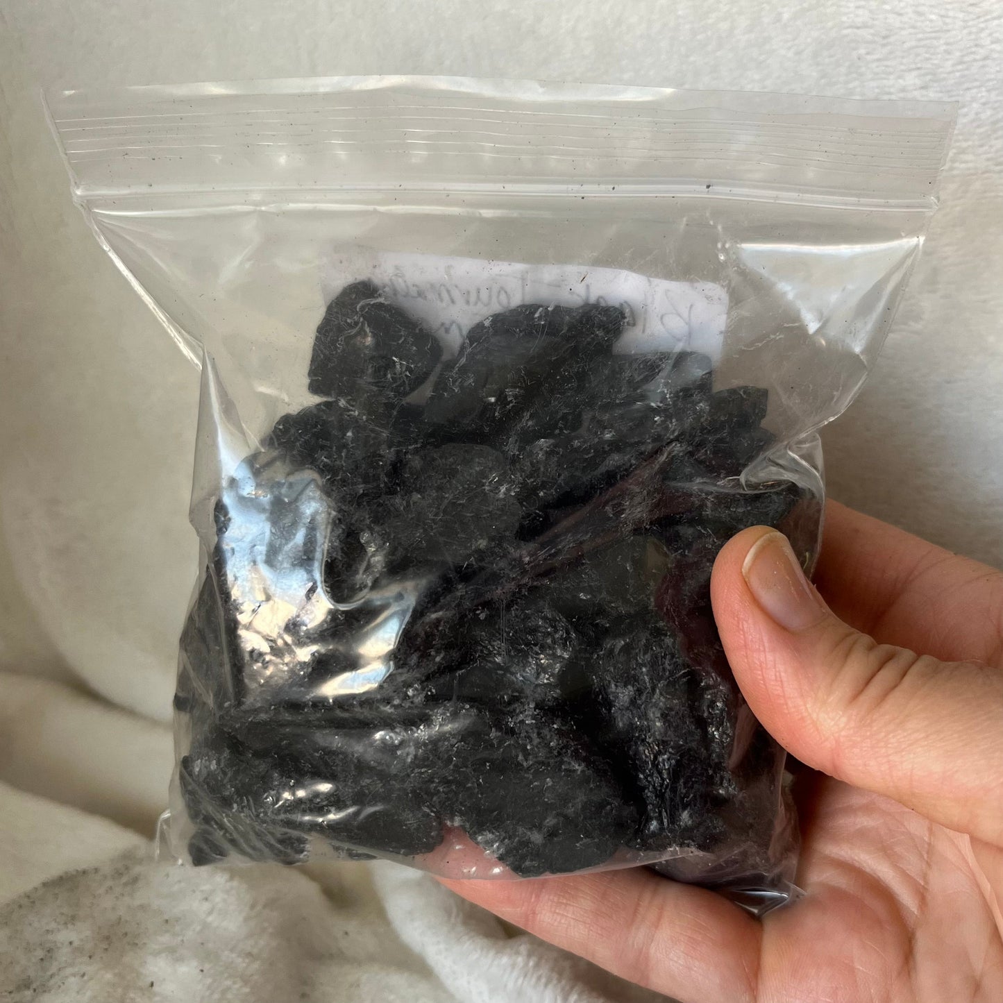 Black Tourmaline Chunks, Small, 1 Pound Lot  WC-0027