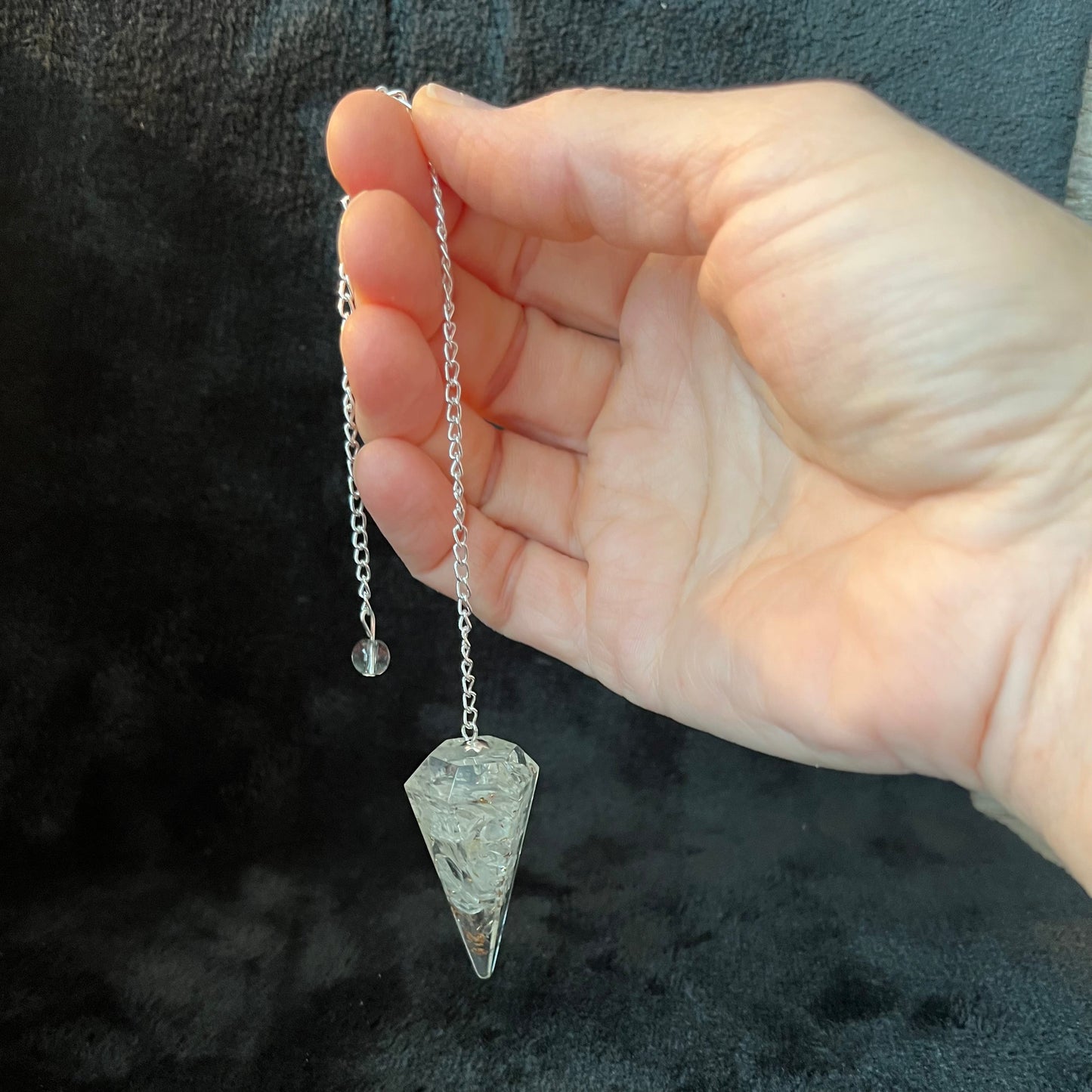 Clear Quartz Orgonite Pendulum WF-0020