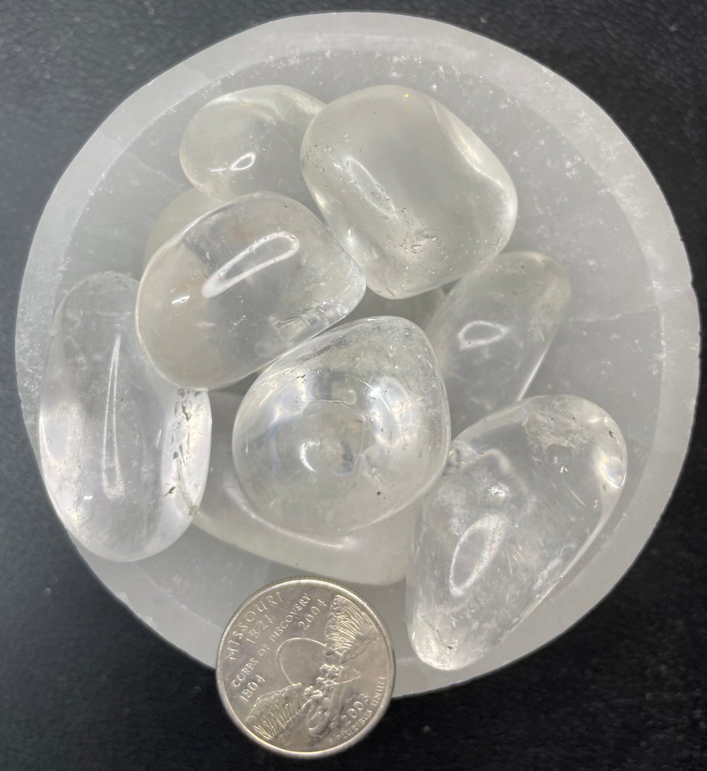 Clear Quartz Tumbled Stone, 1 Pound Bag (Approx. 15-25 mm) WT-0036