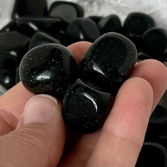 Green Goldstone Tumbled Stone, 1 Pound Bag WT-0058