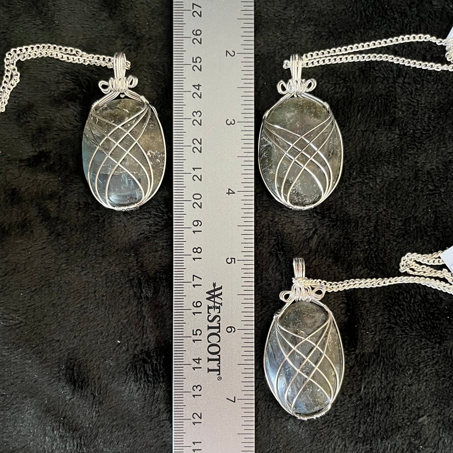 Labradorite Fancy Wrap Wire Wrapped Necklace WN-0277