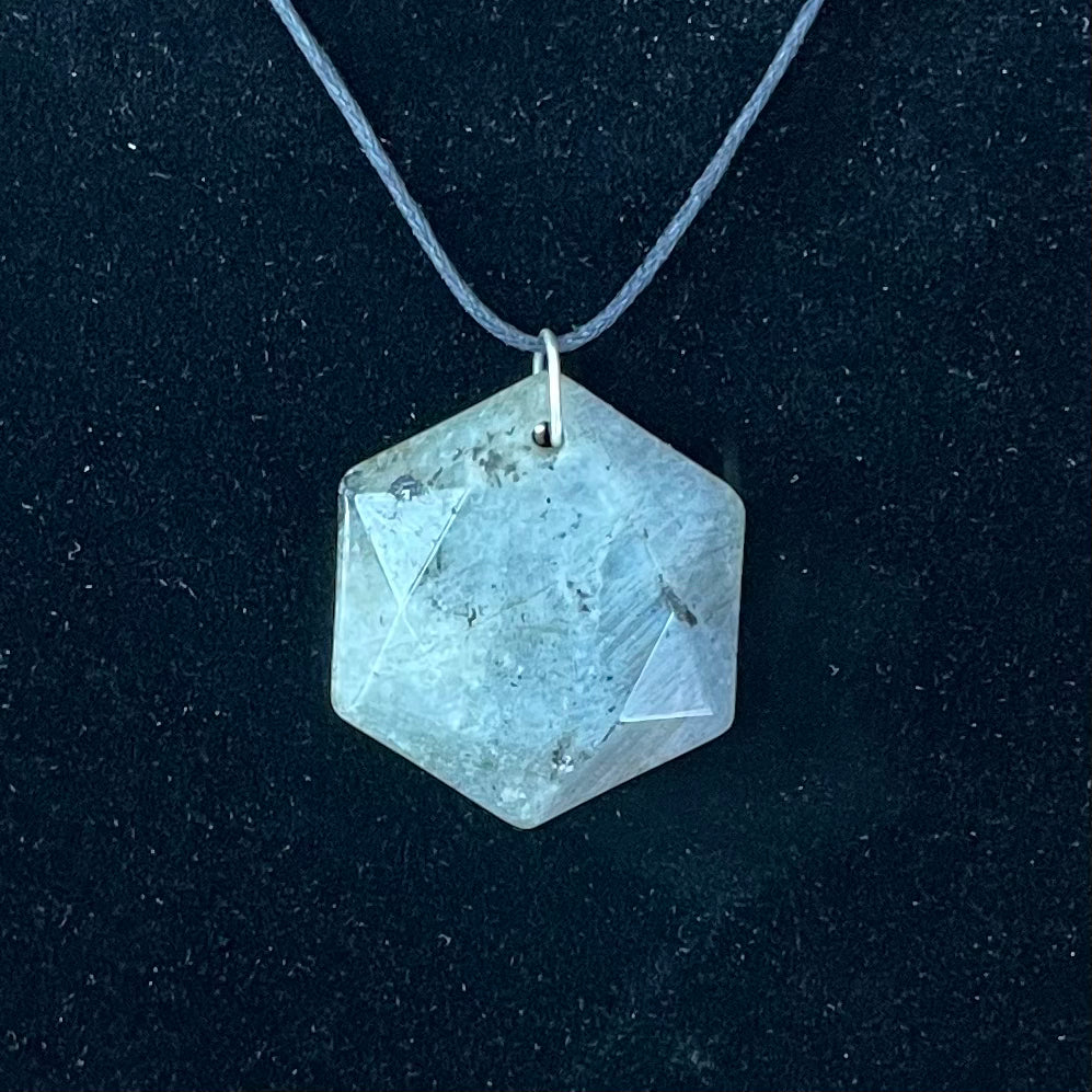 Labradorite Hexagon Necklace WN-0039