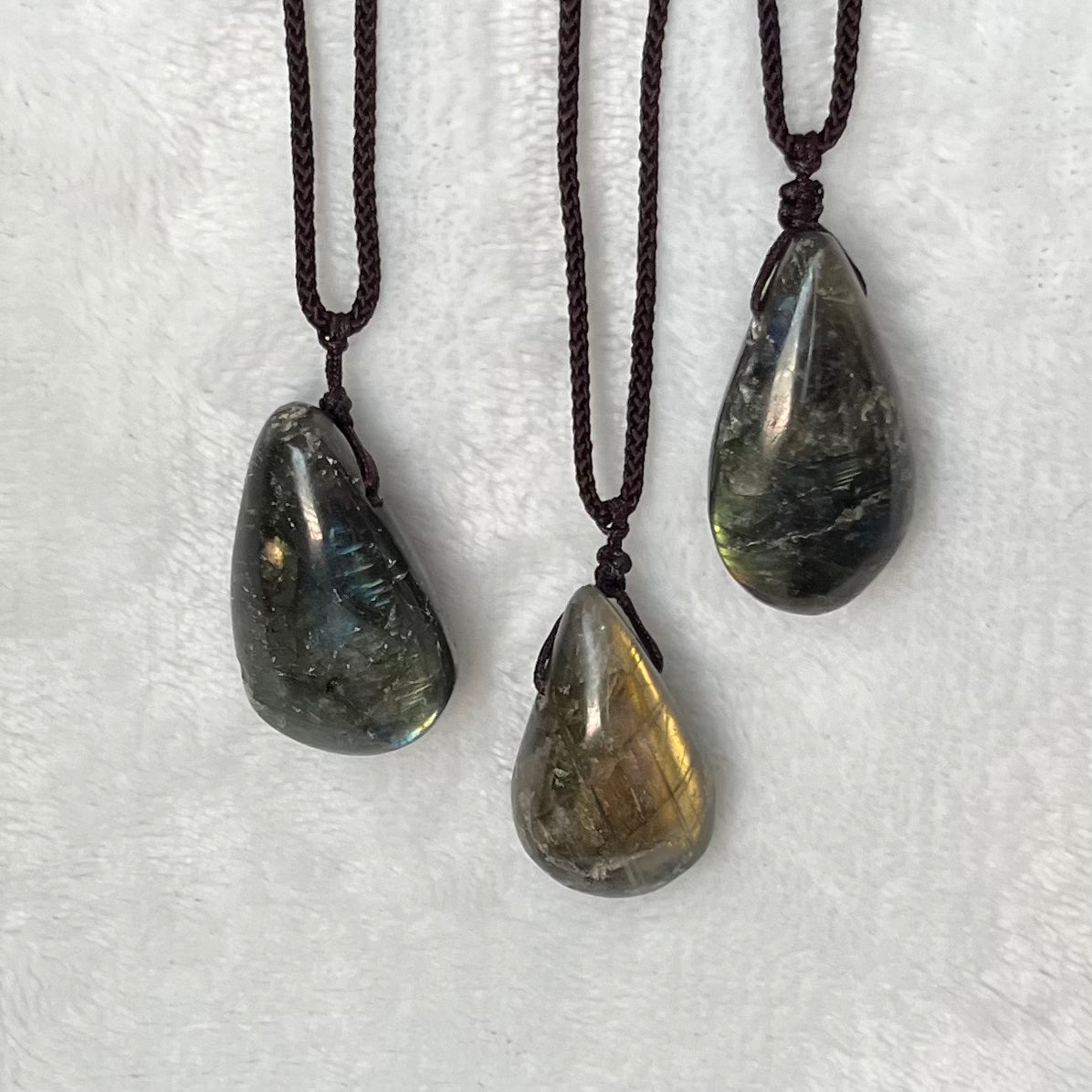 Labradorite Teardrop Necklace WN-0195