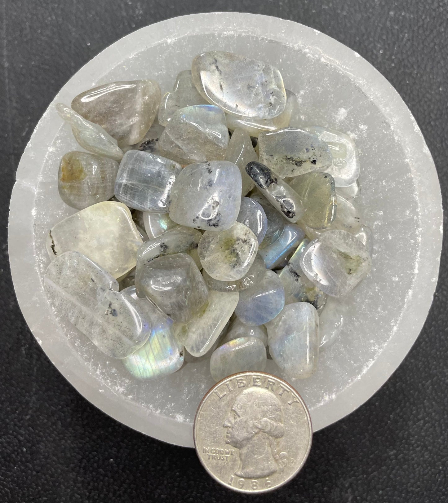 Labradorite Tumbled Stone, 1 Pound Bag (Approx. 20-25 mm) WT-0077