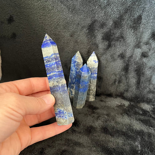 Lapis Lazuli Obelisk , 1 pound, WO-0042