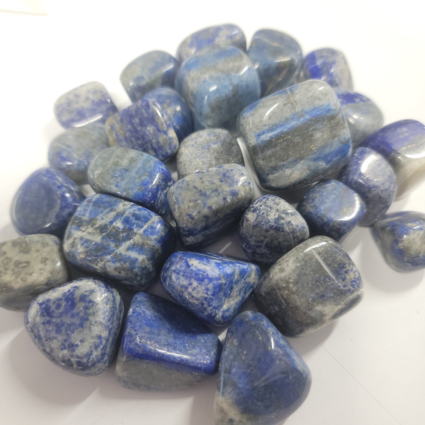 Lapis Lazuli Tumbled Stone, 1 Pound Bag (Approx. 20-25 mm) WT-0081-B