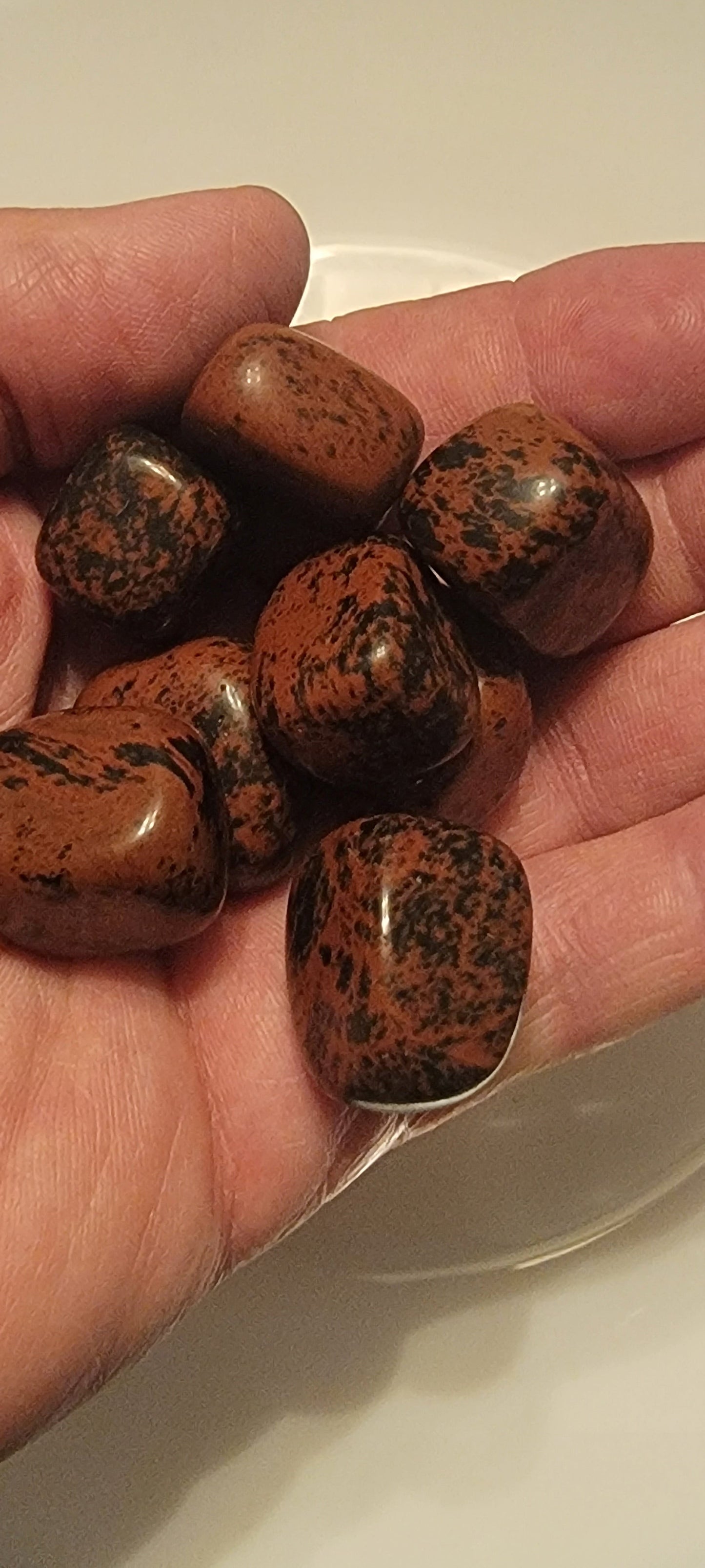 Mahogany Obsidian Tumbled Stone, 1 Pound Bag (Approx. 20-30 mm) WT-0088