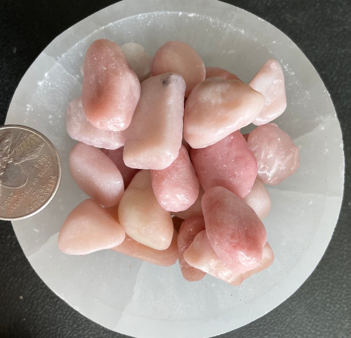 Pink Opal Tumbled Stone, 1 Pound Bag (Approx. 20-35 mm) WT-0105