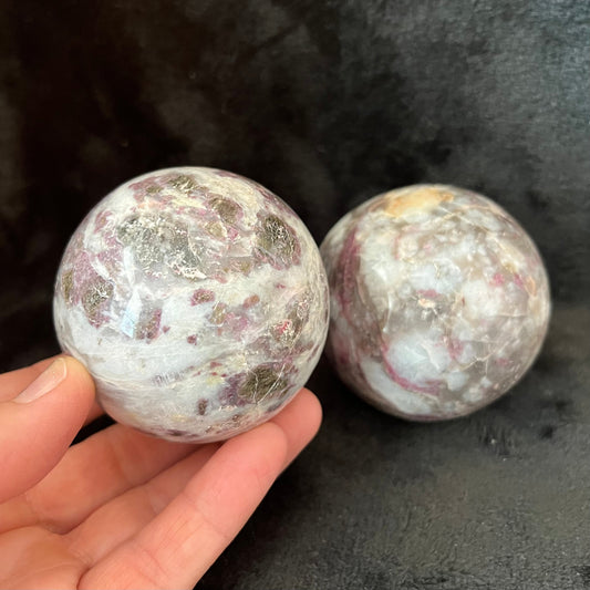 Pink Tourmaline Spheres, 1 Pound Lot (Approx. 50-70mm) WB-0011