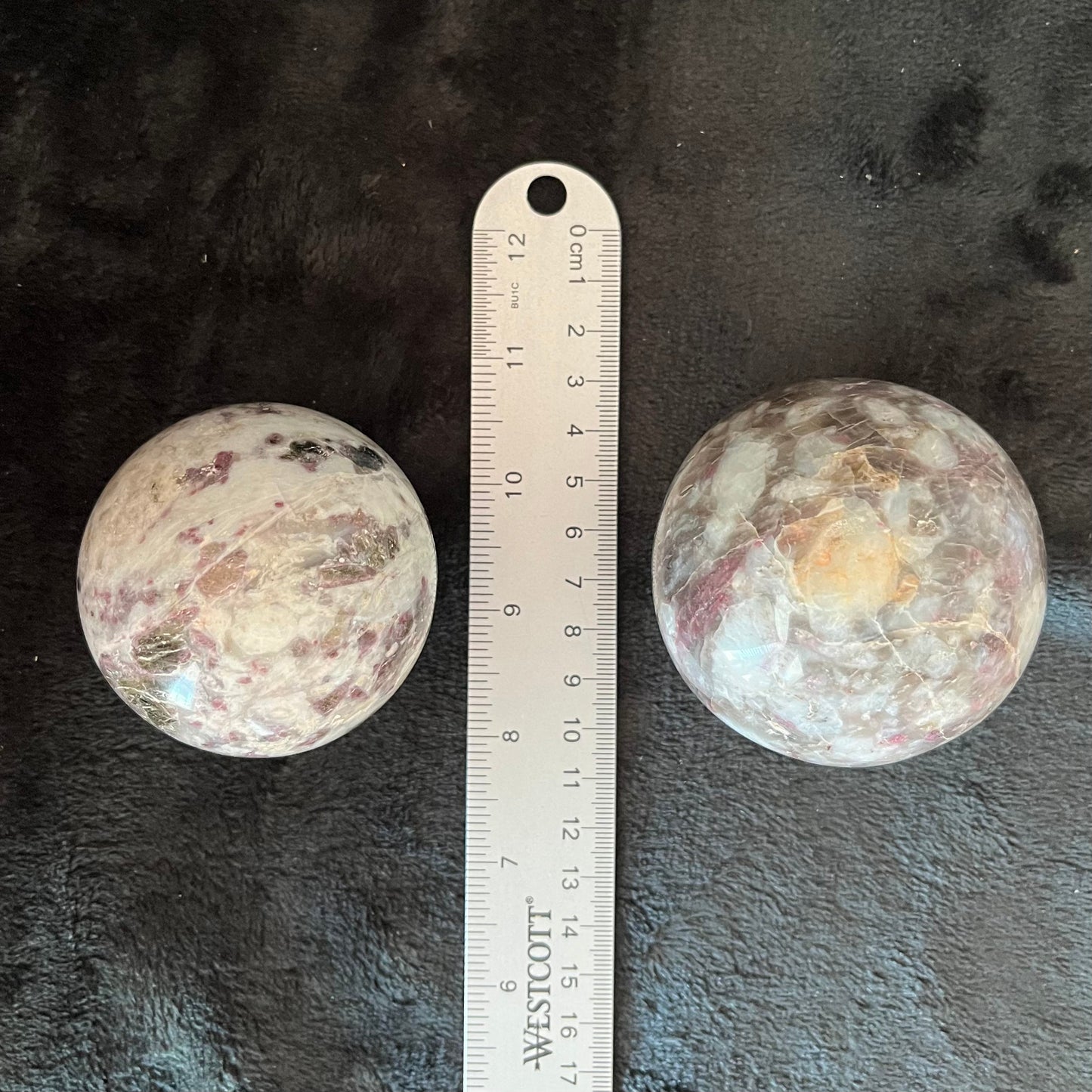 Pink Tourmaline Spheres, 1 Pound Lot (Approx. 50-70mm) WB-0011