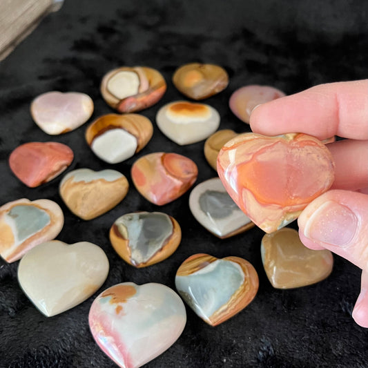 Polychrome Jasper Heart, 1 Pound, WH-0011