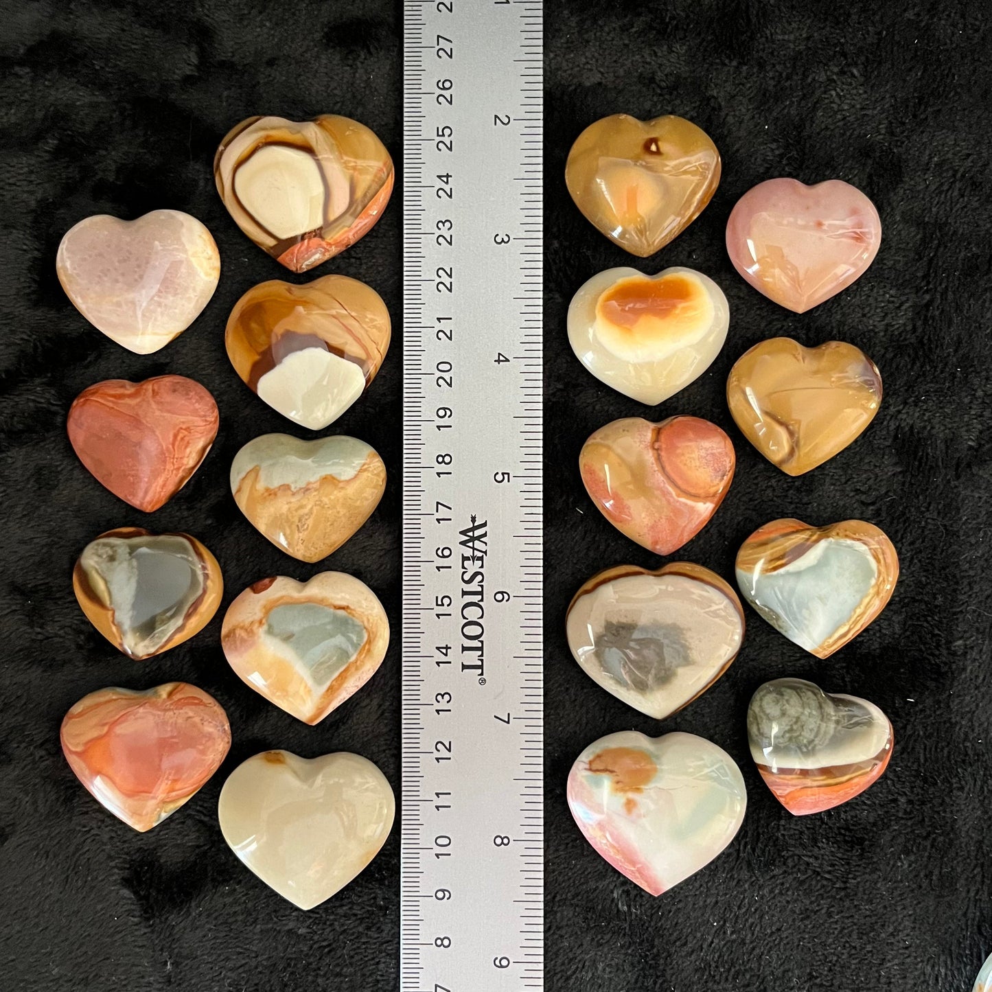 Polychrome Jasper Heart, 1 Pound, WH-0011