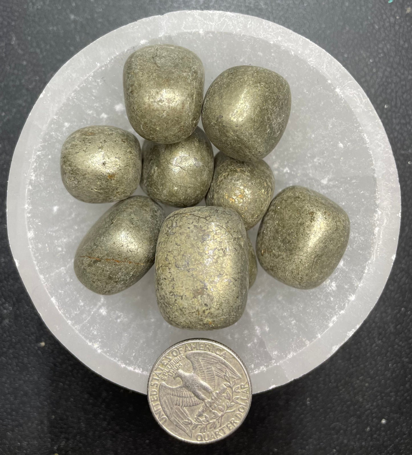 Pyrite Tumbled Stone, 1 Pound Bag (Approx. 20-35 mm) WT-0111