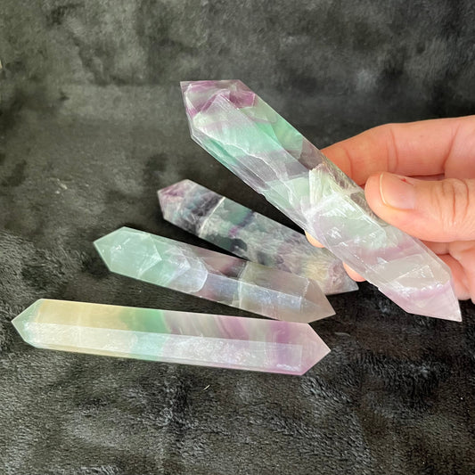 Rainbow Fluorite Double Terminated Wand, 1 Pound WD-0010