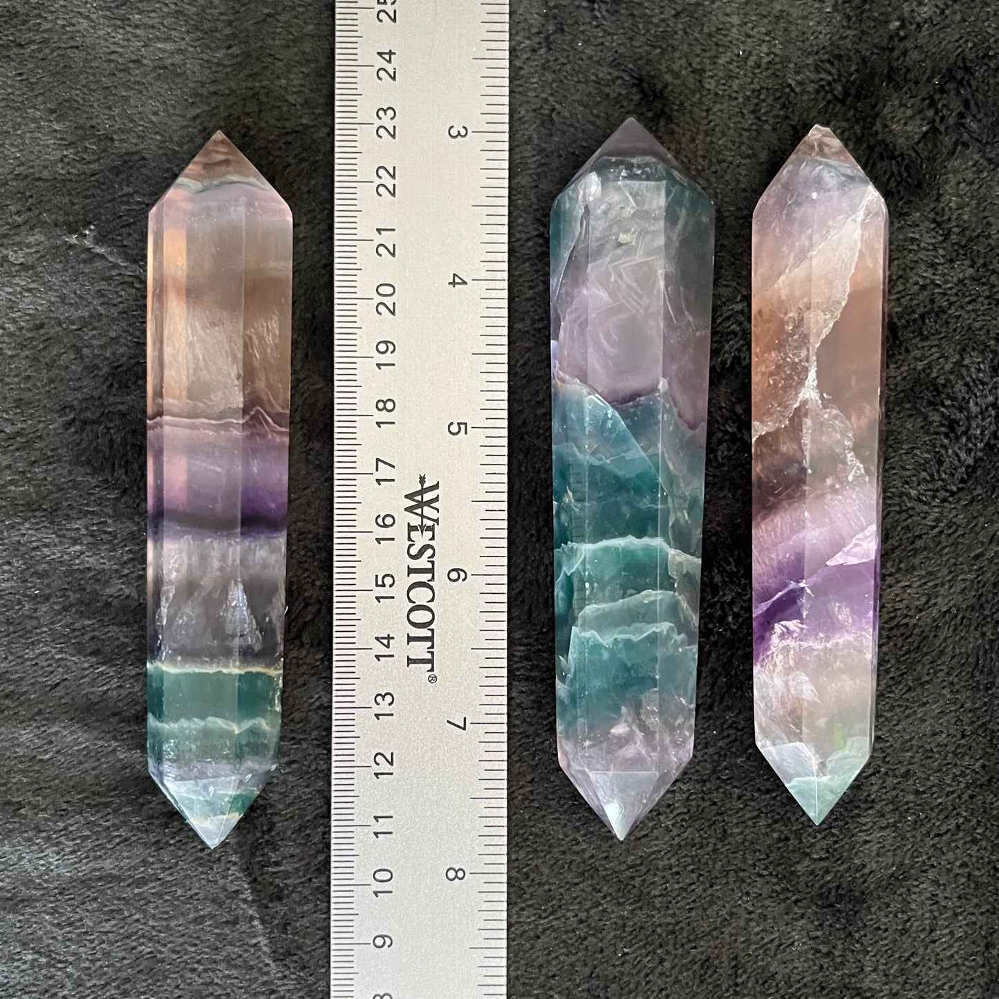 Rainbow Fluorite Double Terminated Wand, 1 Pound WD-0009