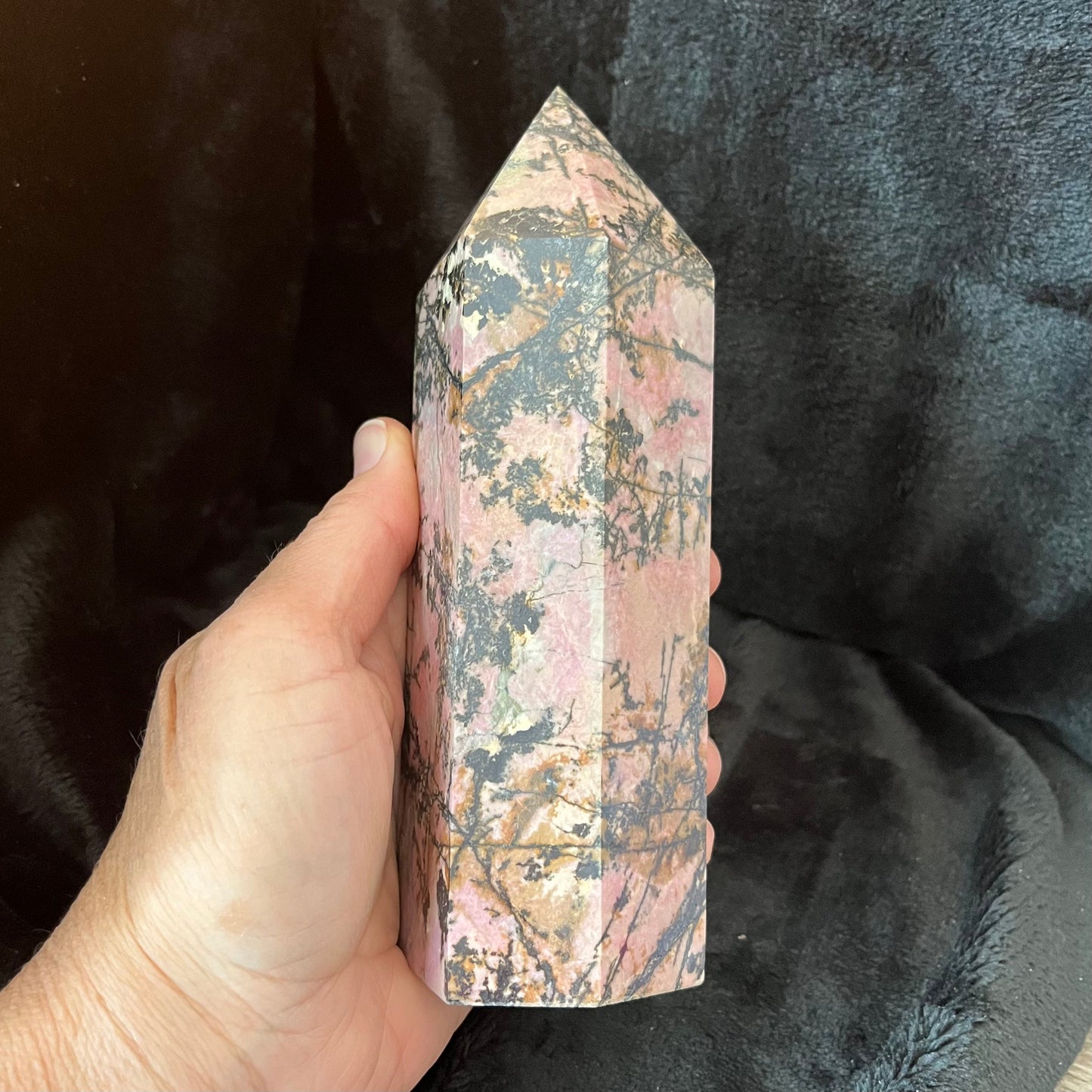 Rhodonite Obelisk, Very Large, (Approx 1.8-2.2 lbs each) WO-0007