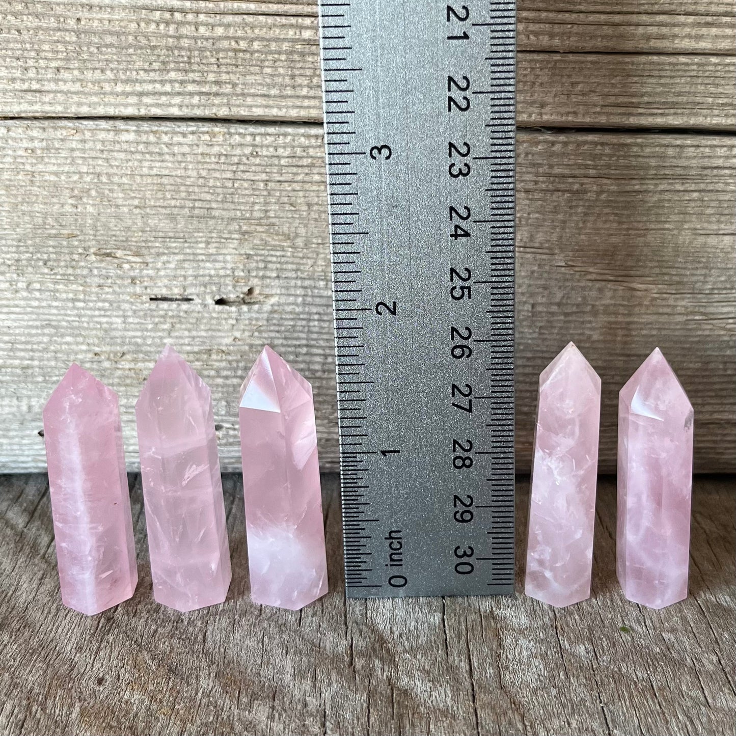 Rose Quartz Small Obelisk, Package of 5 (Approx. 1 3/4”) WO-0017