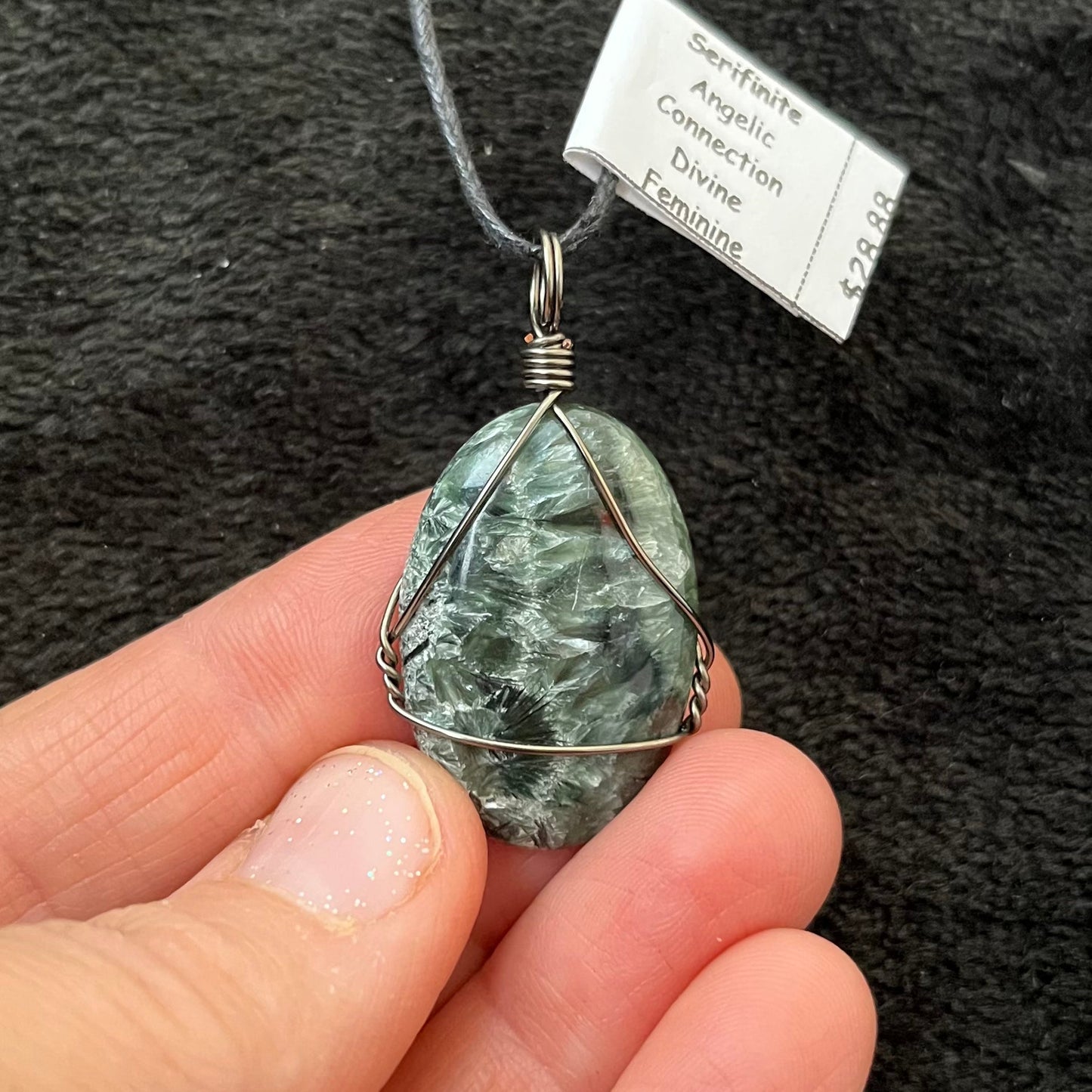 Seraphinite Wire Wrapped Necklace WN-0187