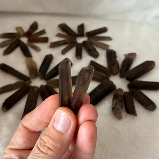 Smoky Quartz Crystal Point C Grade, 1 pound lot, WC-0008