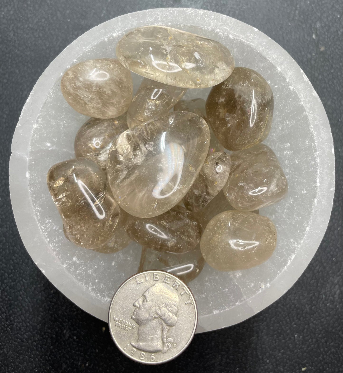 Smoky Quartz Tumbled Stone , 1 Pound Bag (Approx. 20-35 mm) WT-0128