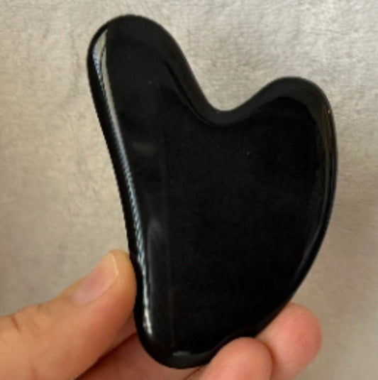 Black Obsidian Guasha Stone, Self-Care 1020